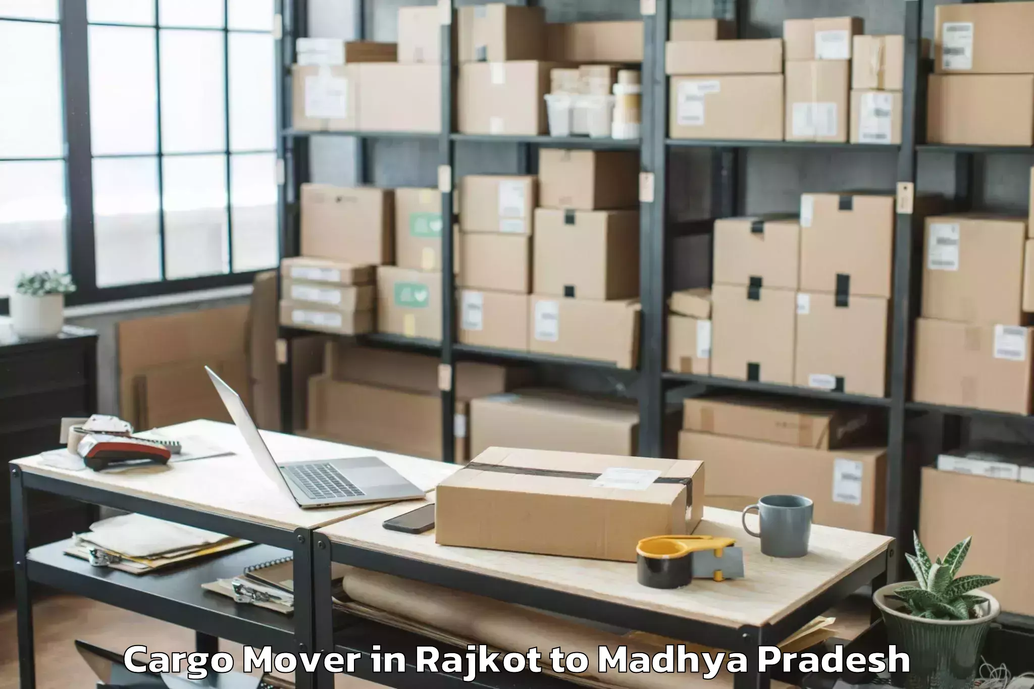 Book Rajkot to Peoples University Bhopal Cargo Mover Online